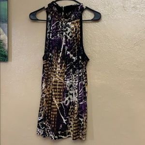 Sequin detailed high neck top